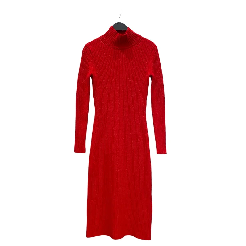 BALENCIAGA/LS Dress/S/Wool/RED/