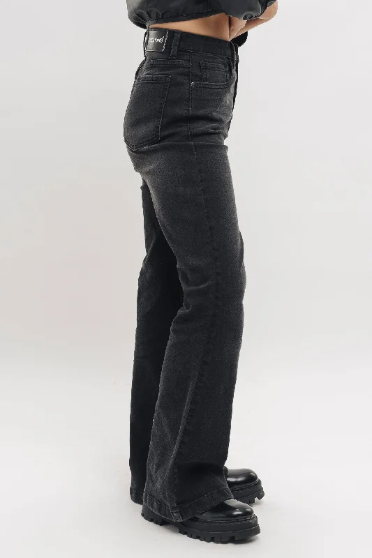 Pitch Black Bootcut Jeans