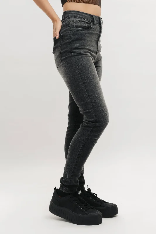 Black Charcoal Skinny Jeans