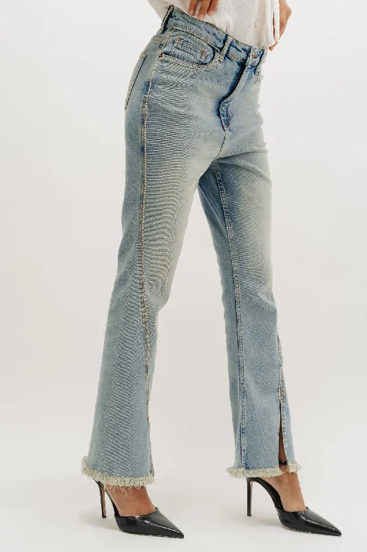 Embellished Vintage Open Cut Bootcut Jeans