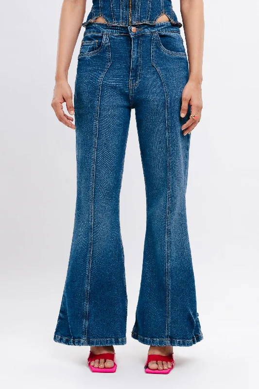 Front Seam Vintage Bootcut Jeans