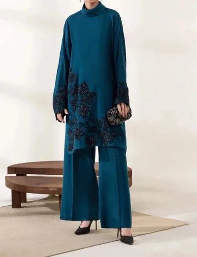 Grace W418-Embroidered 2pc khaddar dress