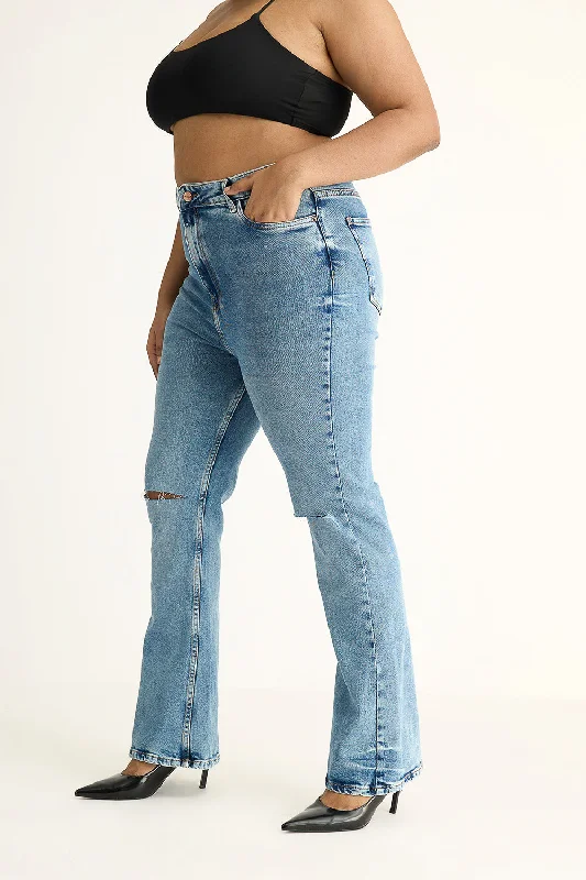 Urban Edge Knee Distressed Bootcut Jeans