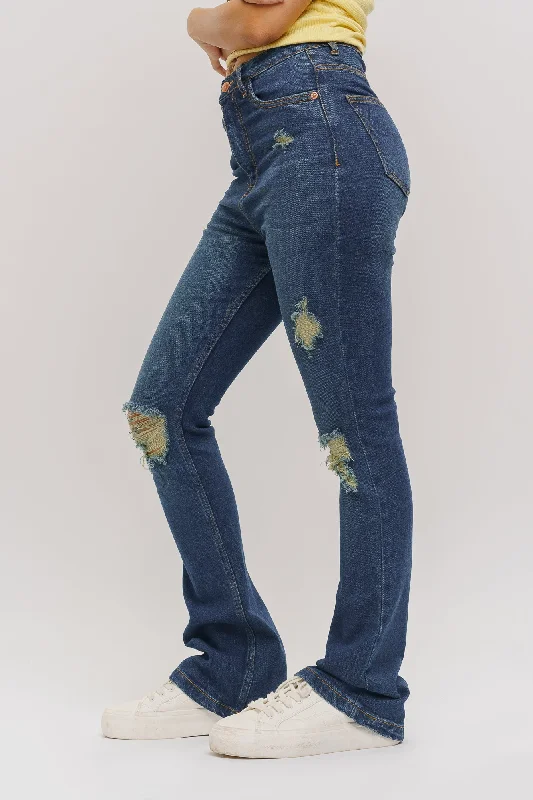 Vintage Blue Stretch Bootcut Jeans