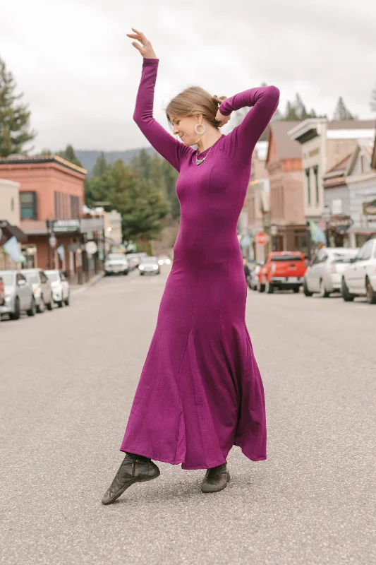 Bamboo Winter Dress - Fuschia