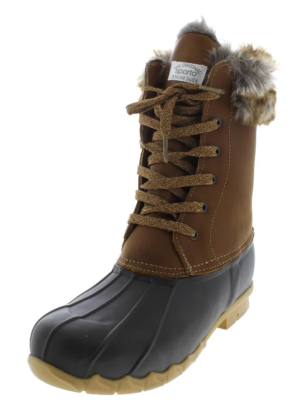 Agnes Womens Leather Waterproof Pac Boots