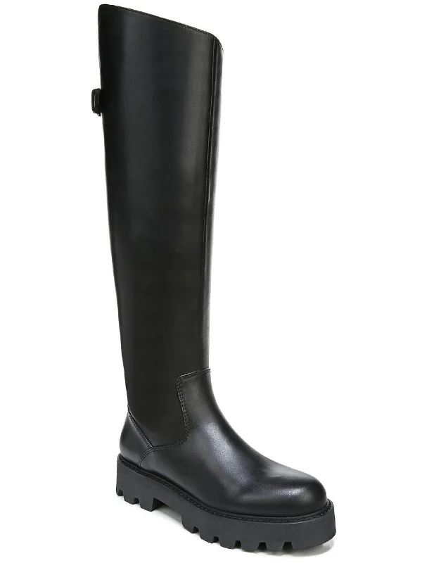 Balin Womens Leather Tall Knee-High Boots