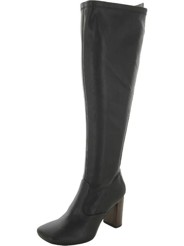 Borne Womens Faux Leather Tall Knee-High Boots