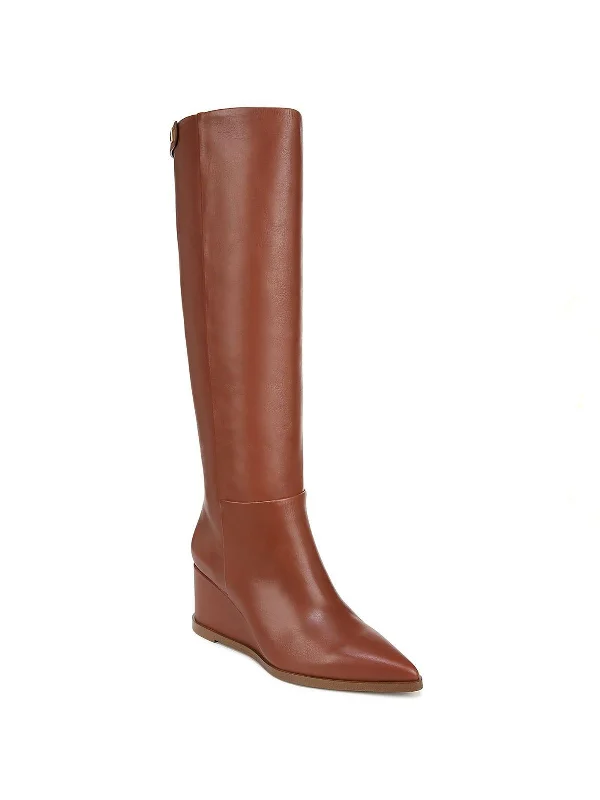 Estella Womens Leather Knee-High Boots