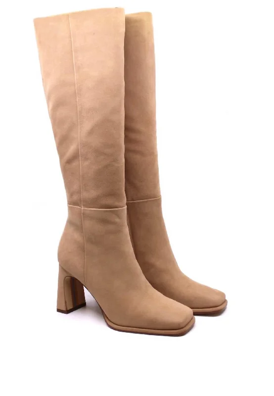 Issabel Knee High Boot In Light Golden Caramel