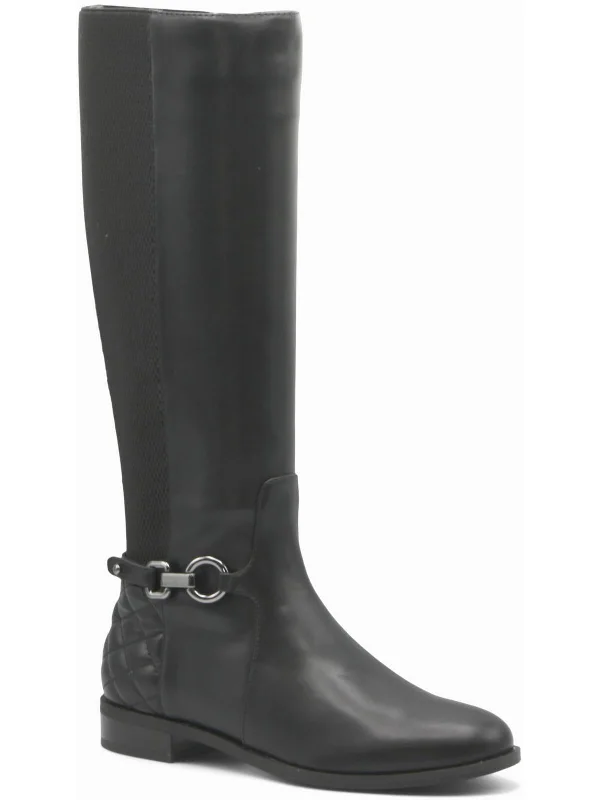 Keven  Womens Riding Round Toe Knee-High Boots