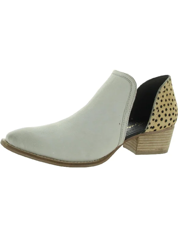 Shy Town Womens Calf Hair V-Cut Shooties