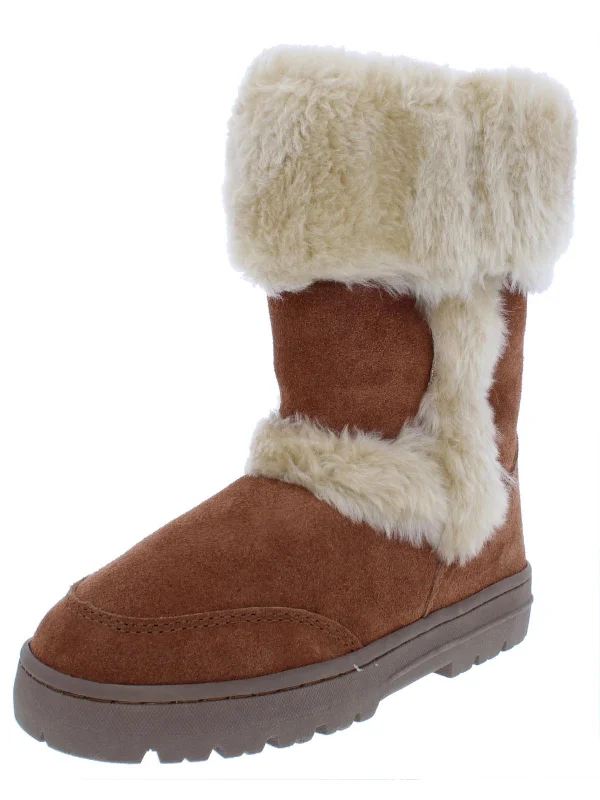 Witty Womens Suede Faux Fur Casual Boots