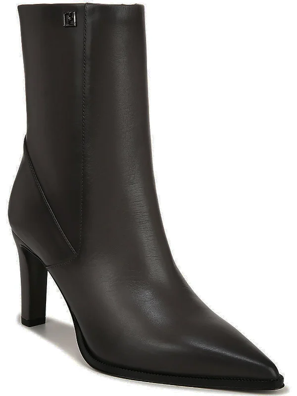 Womens Leather Mid-Calf Boots