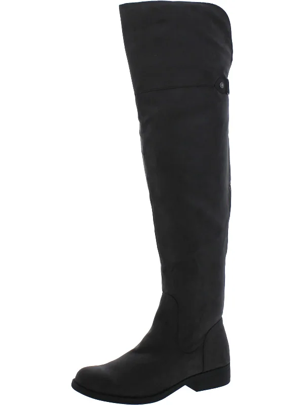 Womens Suede Tall Over-The-Knee Boots