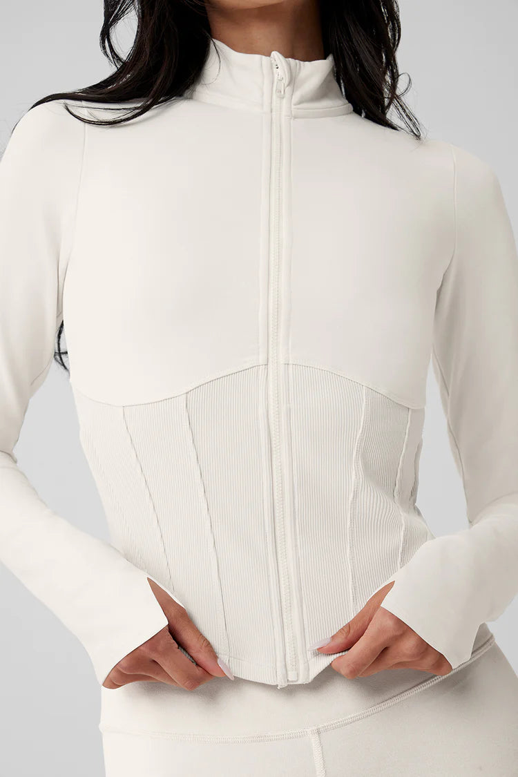 Alo Yoga Airbrush Corset Full Zip Jacket