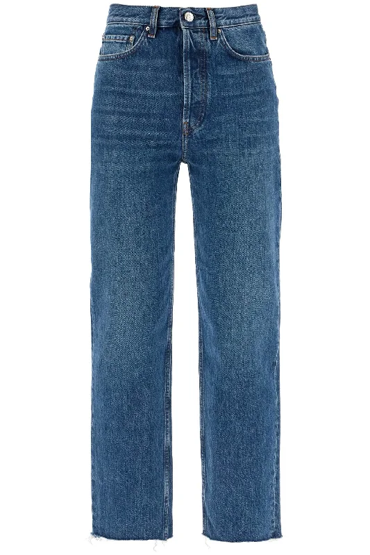 classic cut cropped jeans 221 235 747 32 MID BLUE