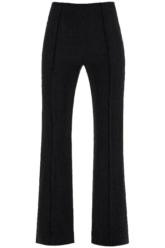 flared viscose trousers for F9396 BLACK