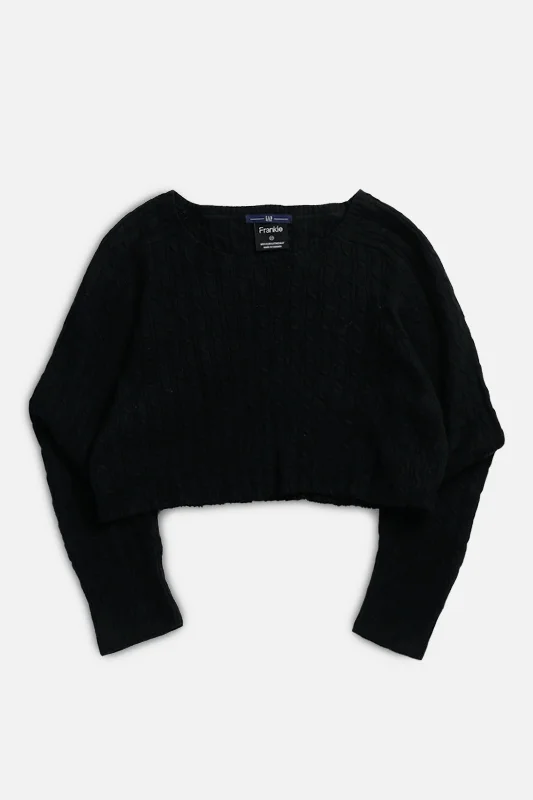 Rework Crop Knit Sweater - XS