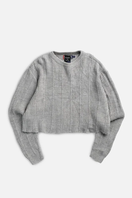 Rework Crop Knit Sweater - XXL