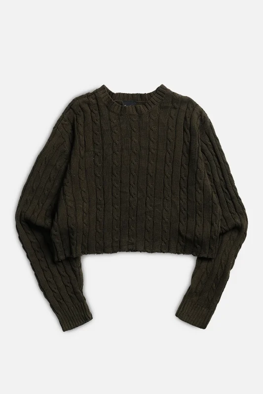 Rework Crop Knit Sweater - XXL