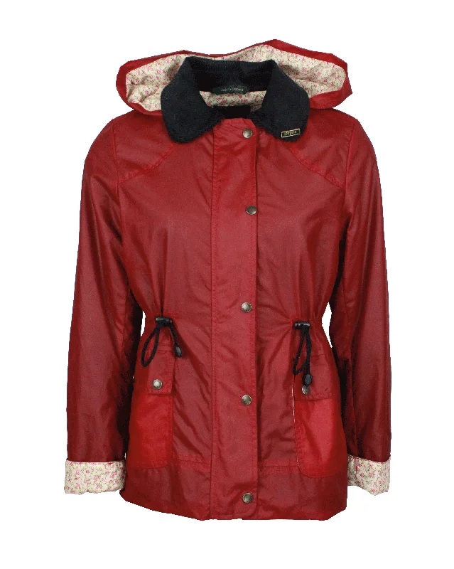 W307 - Women's Breathable/Waterproof Wax Jacket - RED