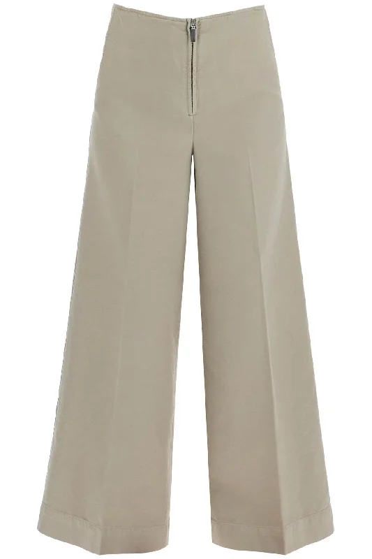 zip-front wide trousers 243 WRB3748 FB0189 DOVE