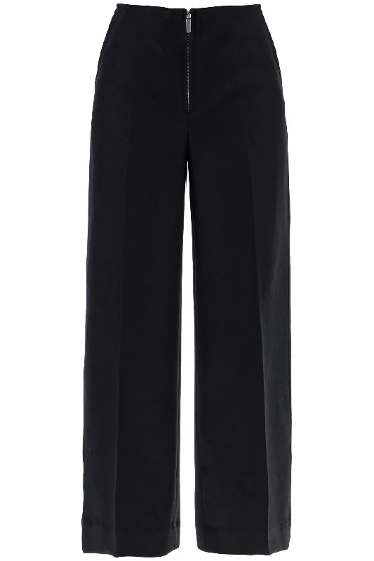 zip-front wide trousers 243 WRB3748 FB0255 BLACK