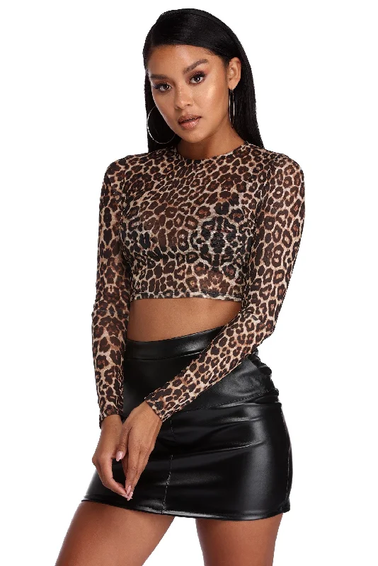 Run Wild Long Sleeve Crop Top