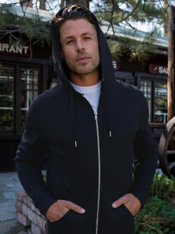 Black Zip-Up Hoodie