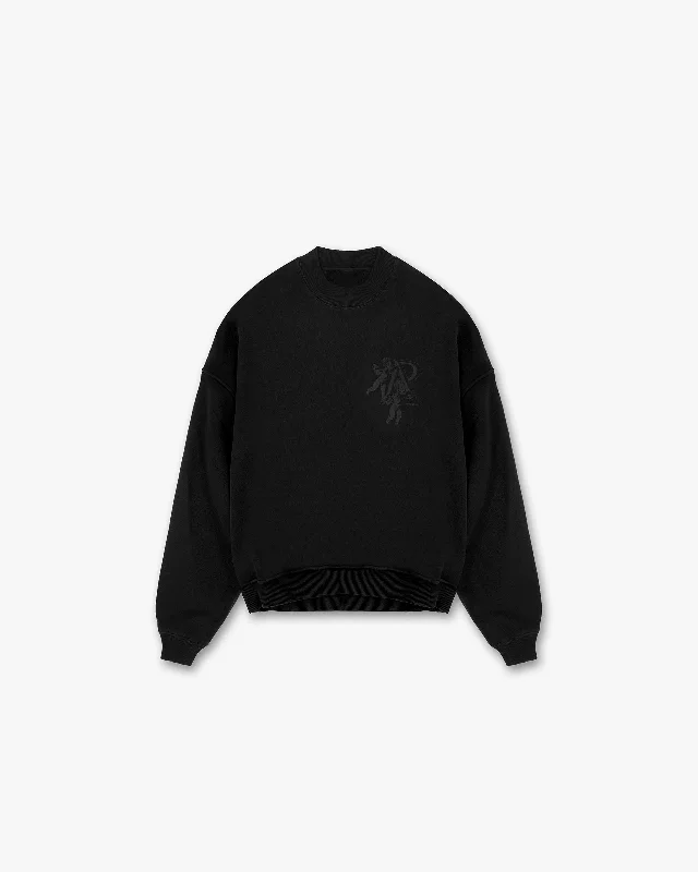 Cherub Initial Sweater - Jet Black