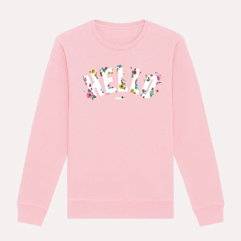 Pink Floral Hello Sweatshirt