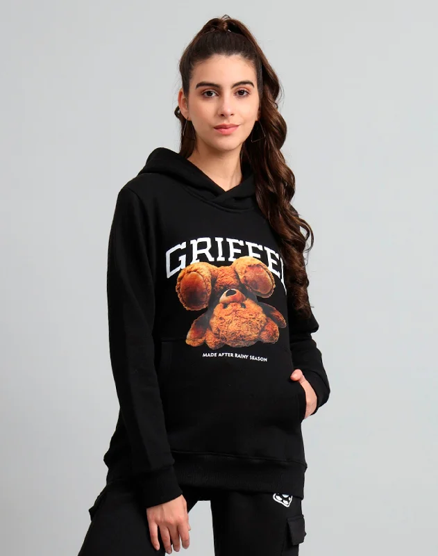 Bear Print Regular Fit Hoodie