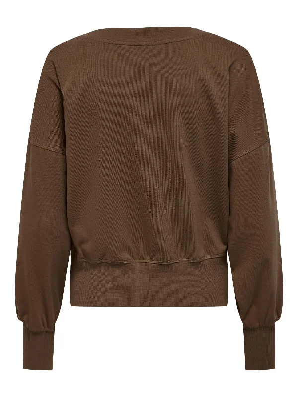 Jacqueline De Yong GIANNA Sweatshirt -BROWN