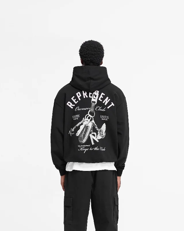 Keys To The Club Hoodie - Jet Black