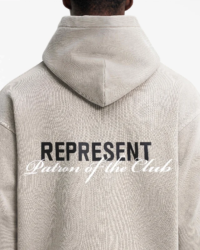 Patron Of The Club Hoodie - Mudstone