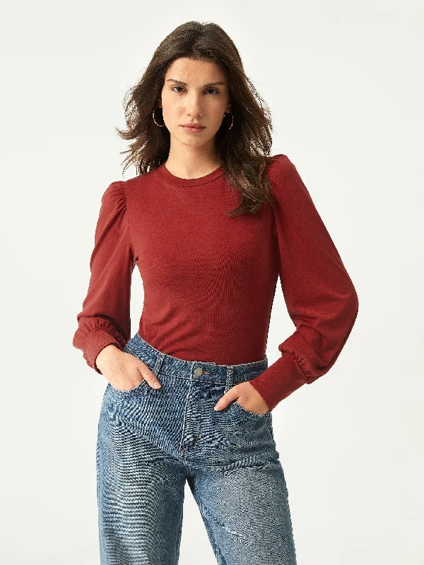 Tencel Puff Sleeve Top