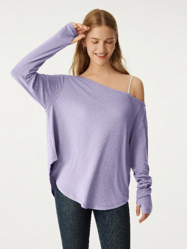 Tencel Wool Boatneck Relaxing Top