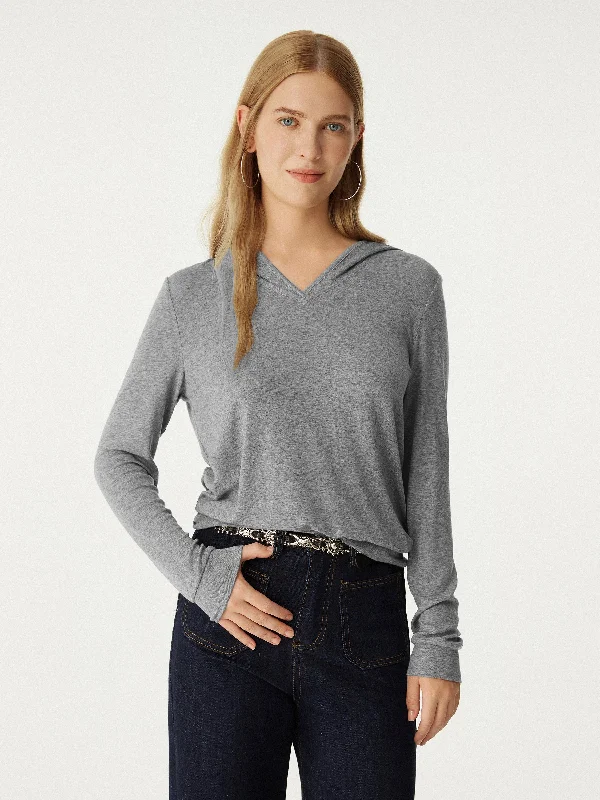 Tencel Wool Hooded Relaxing Top