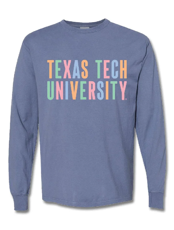 Texas Tech Red Raiders ""El Pastel Stacked"" Long Sleeve T-Shirt