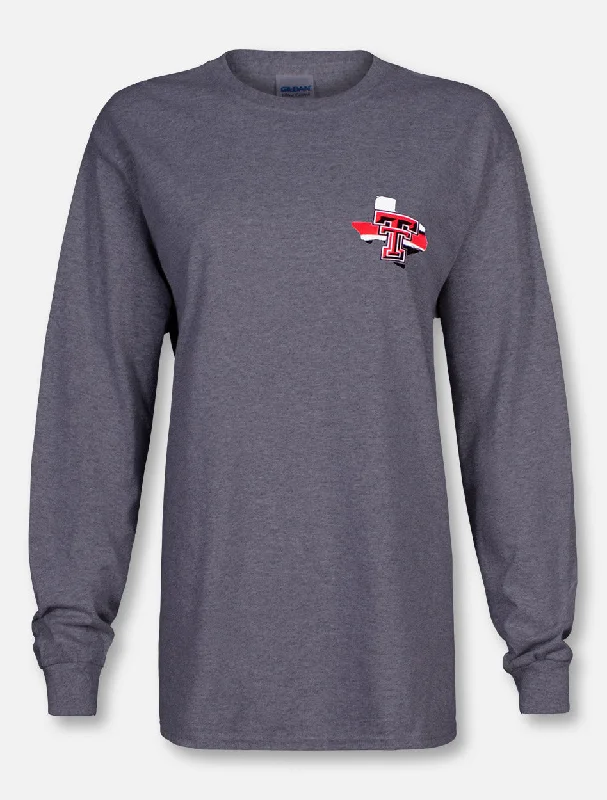 Texas Tech Red Raiders  ""Paint Brush"" in Team Colors Long Sleeve T-Shirt