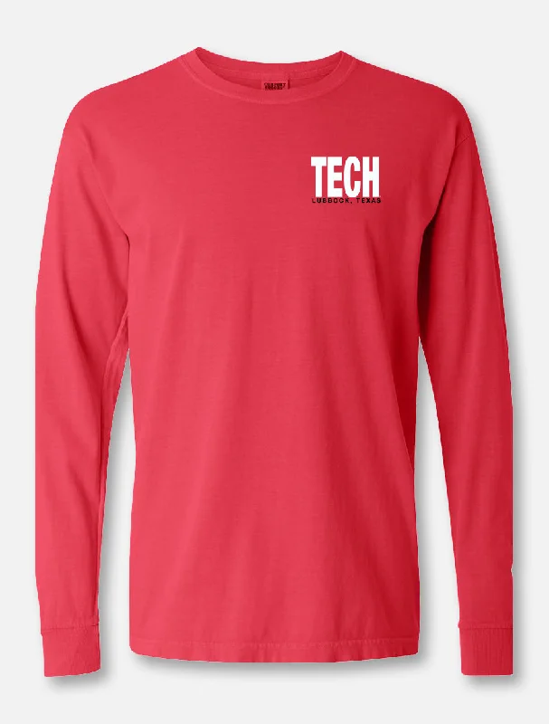 Texas Tech TECH Block in Cheetah Long Sleeve T-Shirt