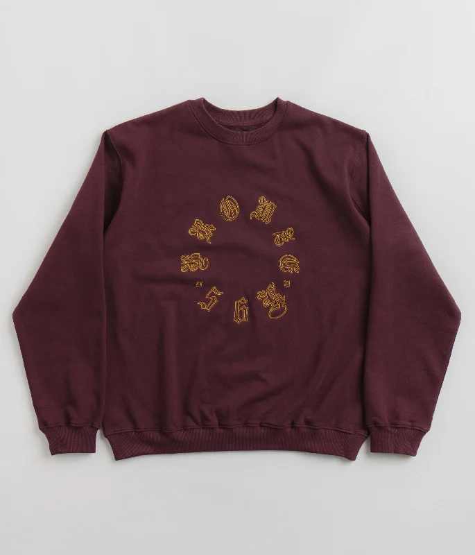 Bronze 56K Old E Circle Crewneck Sweatshirt - Burgundy