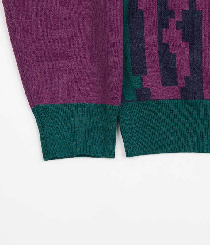 Bronze 56K Old E Crewneck Sweatshirt - Purple / Teal