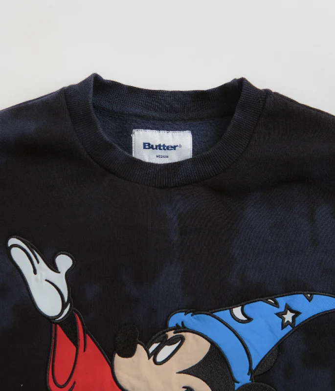 Butter Goods Fantasia Crewneck Sweatshirt - Navy Tie Dye