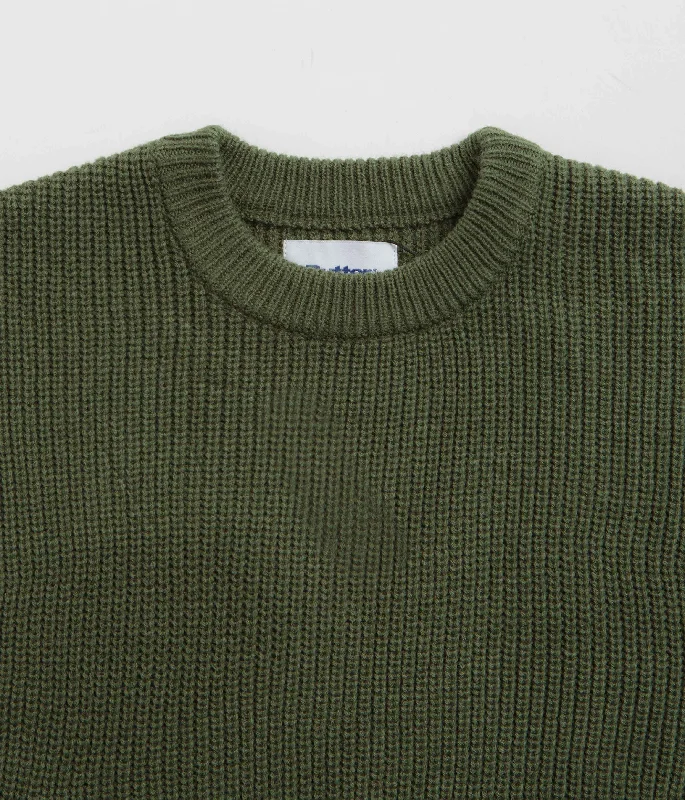 Butter Goods Stripe Knitted Sweatshirt - Ivy