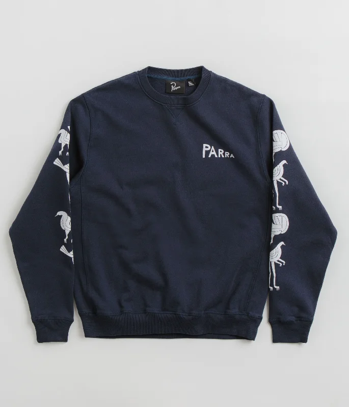 by Parra Fancy Pigeon Crewneck Sweatshirt - Midnight Blue