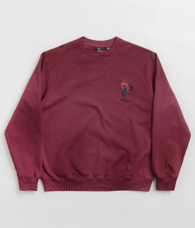 by Parra Fire Lemon Crewneck Sweatshirt - Washed Beet Red