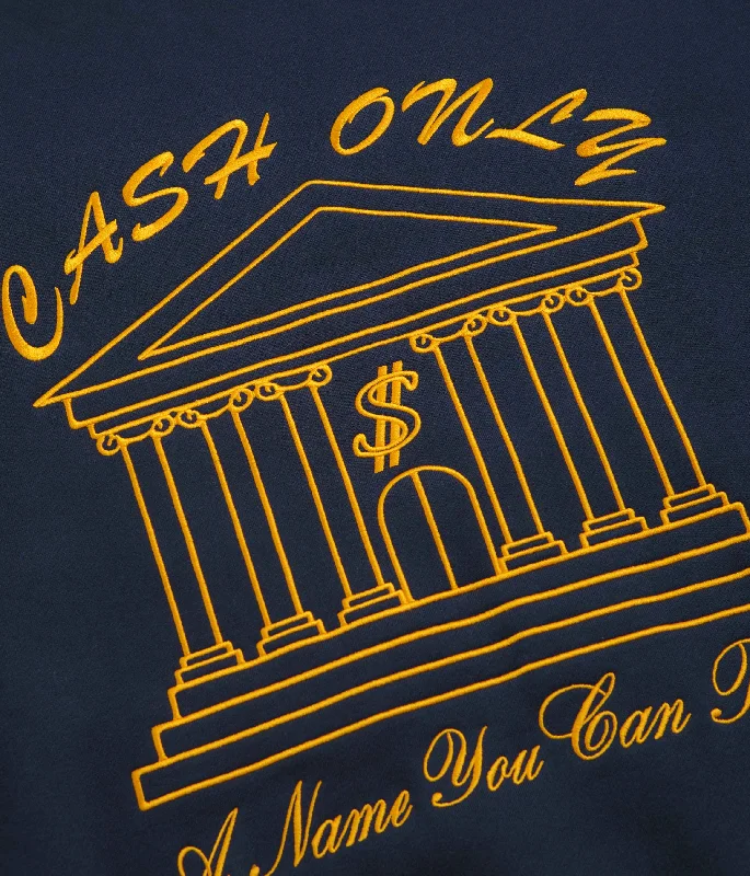 Cash Only Bank Crewneck Sweatshirt - Deep Navy