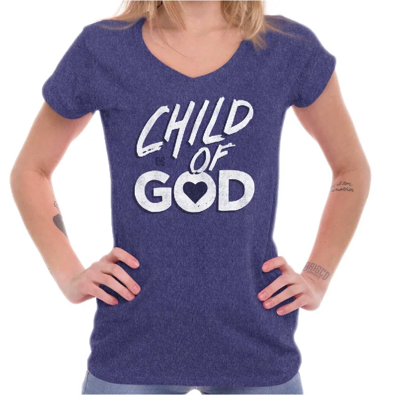 Child Of God Junior Fit V-Neck T Shirt